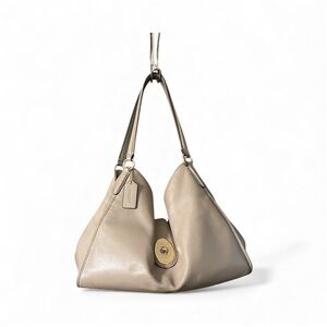 Coach Carlyle Smooth Leather Shoulder Bag Birch 14” L x 11” H x 6.5” D